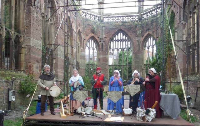 Medieval themed wedding Sept 2014 Bombed out church Liverpool